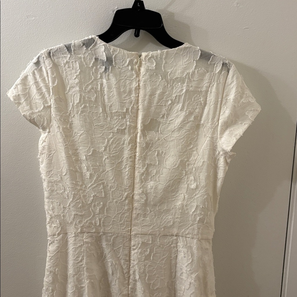 Maggy London White Lace Fit-and-Flare Midi Dress - Picture 13 of 15